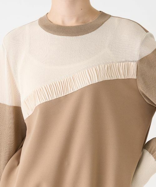 LANVIN COLLECTION / ランバン コレクション カットソー | バイカラーニットドッキングカットソー | 詳細7