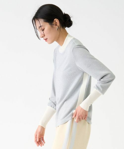 LANVIN COLLECTION / ランバン コレクション カットソー | グリッタージャージーカットソー | 詳細2