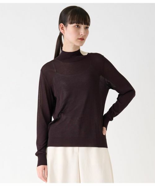 LANVIN COLLECTION / ランバン コレクション ニット・セーター | インターシャラインタートルニット | 詳細1