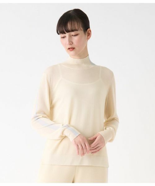 LANVIN COLLECTION / ランバン コレクション ニット・セーター | インターシャラインタートルニット | 詳細10