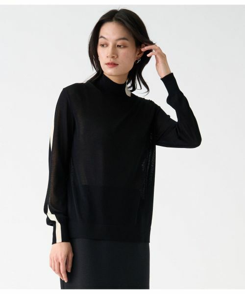 LANVIN COLLECTION / ランバン コレクション ニット・セーター | インターシャラインタートルニット | 詳細11