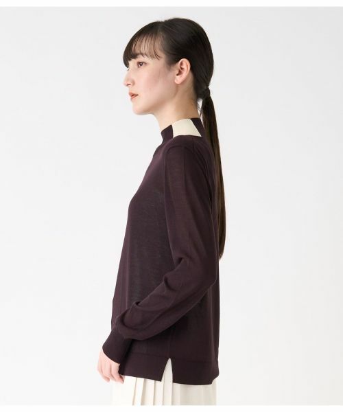 LANVIN COLLECTION / ランバン コレクション ニット・セーター | インターシャラインタートルニット | 詳細2