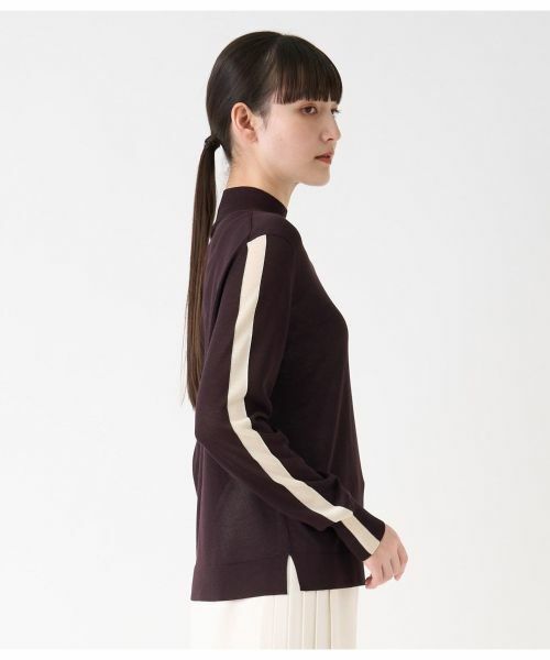 LANVIN COLLECTION / ランバン コレクション ニット・セーター | インターシャラインタートルニット | 詳細4