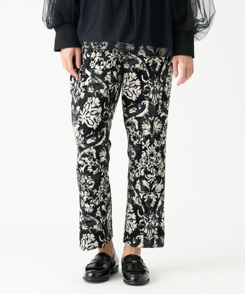 LANVIN COLLECTION / ランバン コレクション その他パンツ | フラワーマーブルジャカードパンツ | 詳細1