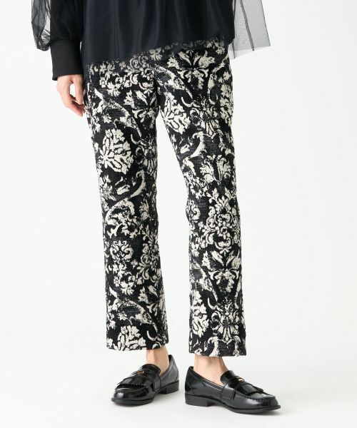 LANVIN COLLECTION / ランバン コレクション その他パンツ | フラワーマーブルジャカードパンツ | 詳細5