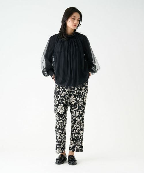 LANVIN COLLECTION / ランバン コレクション その他パンツ | フラワーマーブルジャカードパンツ | 詳細6