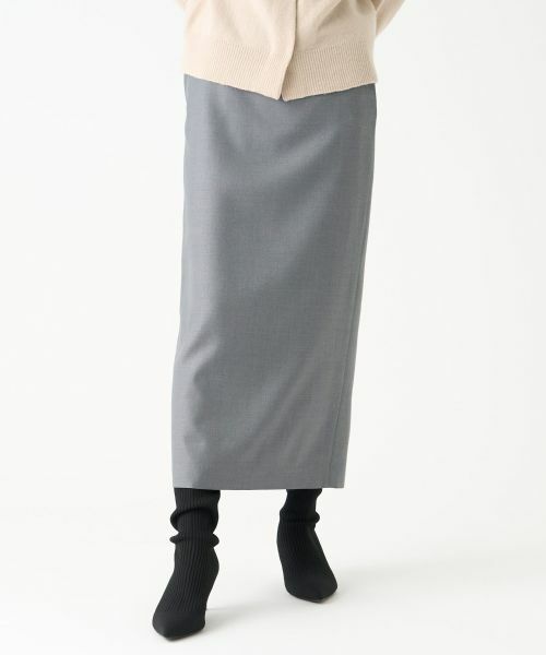 LANVIN COLLECTION / ランバン コレクション ロング・マキシ丈スカート | シルクウールミドル丈スカート | 詳細1