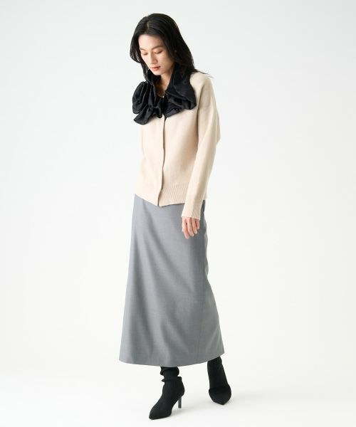 LANVIN COLLECTION / ランバン コレクション ロング・マキシ丈スカート | シルクウールミドル丈スカート | 詳細5