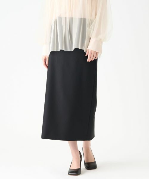 LANVIN COLLECTION / ランバン コレクション ロング・マキシ丈スカート | シルクウールミドル丈スカート | 詳細6