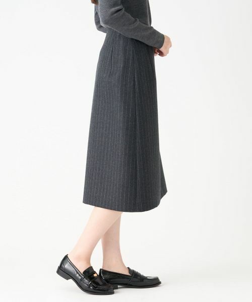 LANVIN COLLECTION / ランバン コレクション ロング・マキシ丈スカート | ウールサキソニースカート | 詳細10