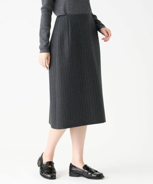 LANVIN COLLECTION / ランバン コレクション ロング・マキシ丈スカート | ウールサキソニースカート | 詳細11