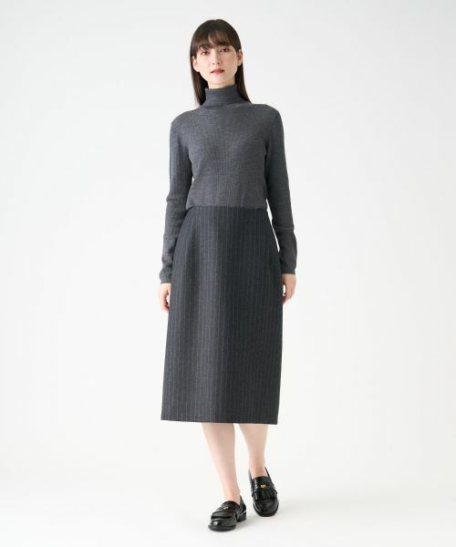 LANVIN COLLECTION / ランバン コレクション ロング・マキシ丈スカート | ウールサキソニースカート | 詳細12