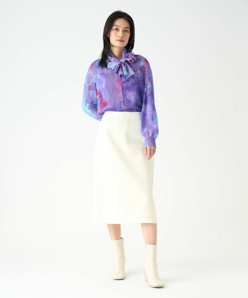 LANVIN COLLECTION / ランバン コレクション ロング・マキシ丈スカート | ウールサキソニースカート | 詳細6