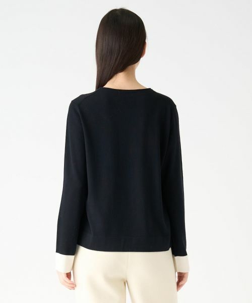 LANVIN COLLECTION / ランバン コレクション ニット・セーター | インターシャリボンニットプルオーバー | 詳細10