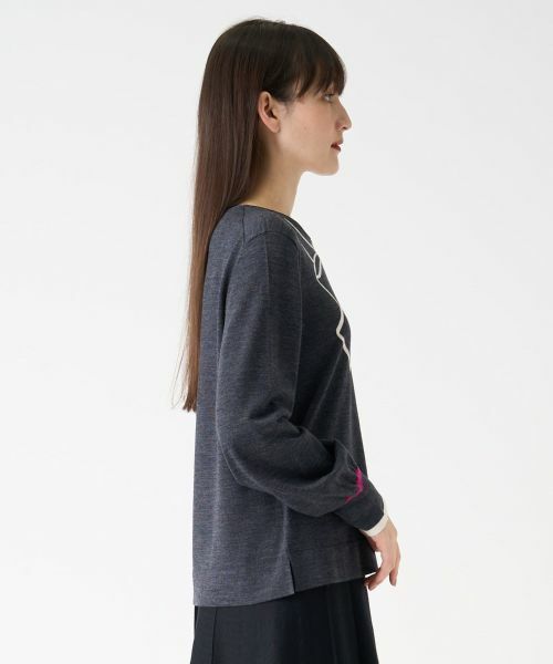 LANVIN COLLECTION / ランバン コレクション ニット・セーター | インターシャリボンニットトップス | 詳細4