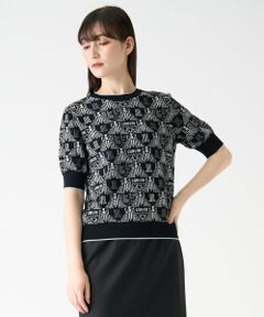 LANVIN COLLECTION / ランバン コレクション ニット・セーター | 135thロゴジャカードニット