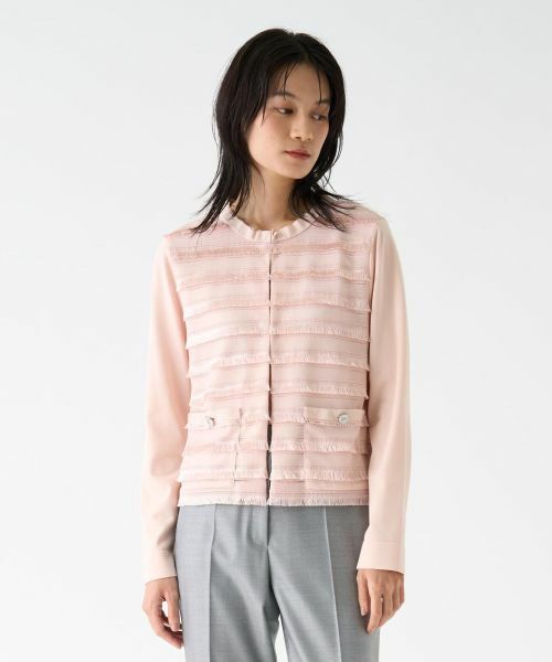 LANVIN COLLECTION / ランバン コレクション ニット・セーター | フリンジレースカーディガン | 詳細14