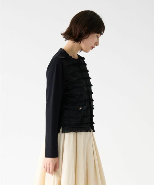 LANVIN COLLECTION / ランバン コレクション ニット・セーター | フリンジレースカーディガン | 詳細2