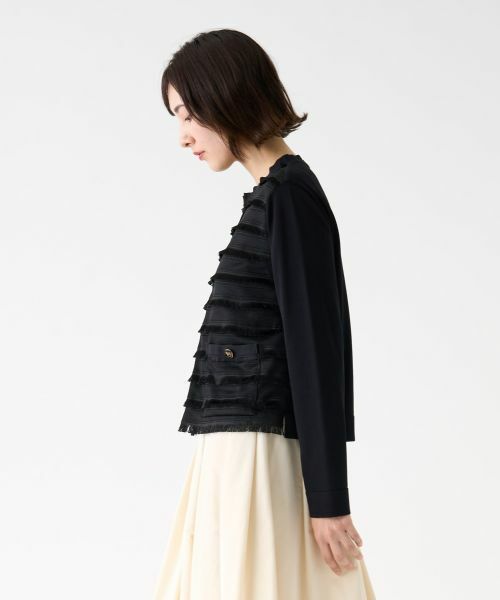 LANVIN COLLECTION / ランバン コレクション ニット・セーター | フリンジレースカーディガン | 詳細4