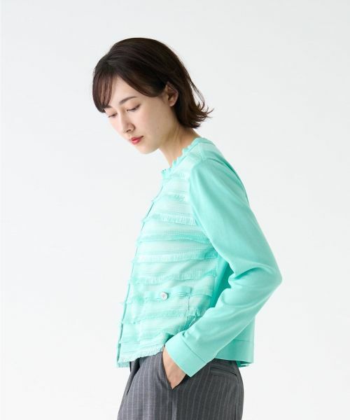 LANVIN COLLECTION / ランバン コレクション ニット・セーター | フリンジレースカーディガン | 詳細6