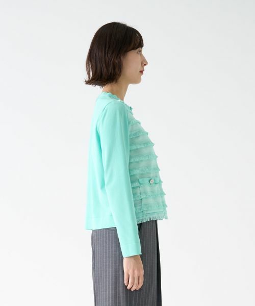 LANVIN COLLECTION / ランバン コレクション ニット・セーター | フリンジレースカーディガン | 詳細8