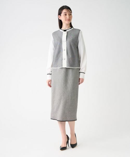 LANVIN COLLECTION / ランバン コレクション テーラードジャケット | ワンウェイリネンストレッチジャケット | 詳細8