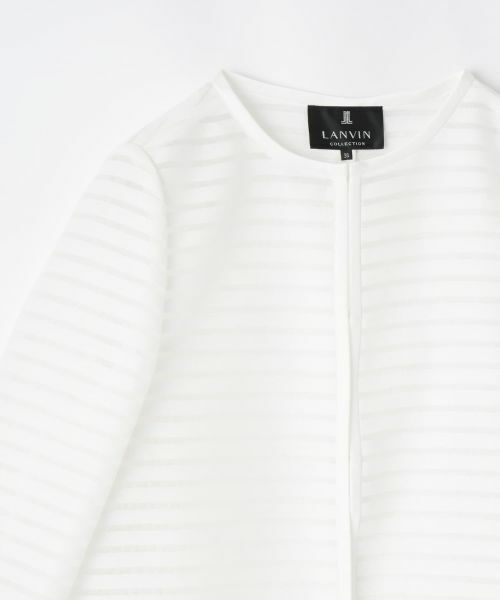 LANVIN COLLECTION / ランバン コレクション テーラードジャケット | シースルーボーダージャケット | 詳細10