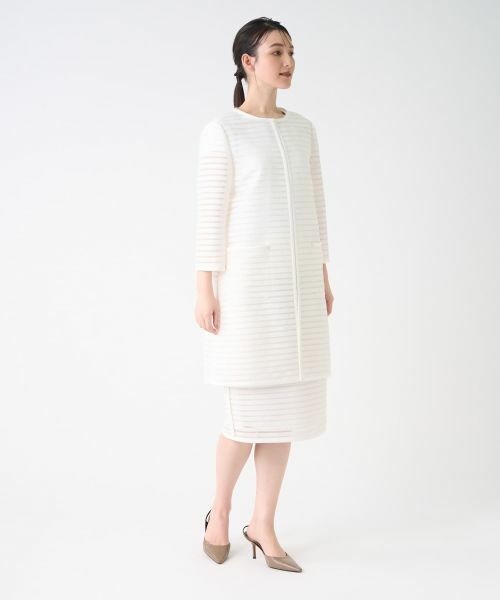 LANVIN COLLECTION / ランバン コレクション テーラードジャケット | シースルーボーダージャケット | 詳細3