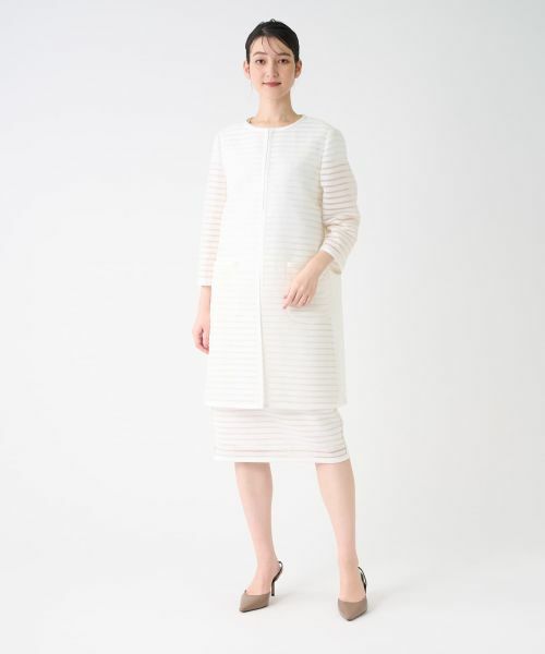 LANVIN COLLECTION / ランバン コレクション テーラードジャケット | シースルーボーダージャケット | 詳細4