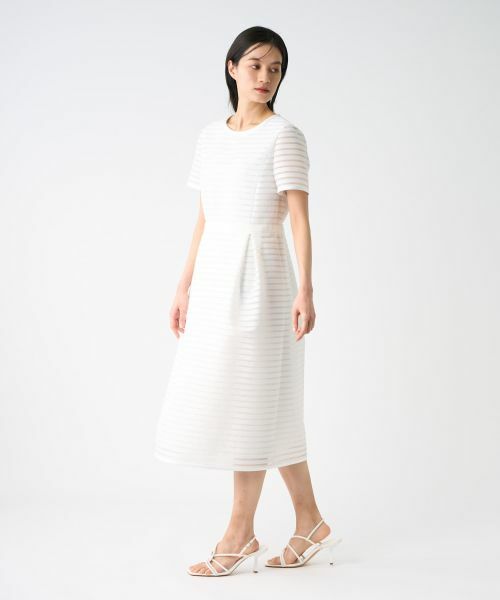 LANVIN COLLECTION / ランバン コレクション ドレス | シースルーボーダードレス | 詳細10