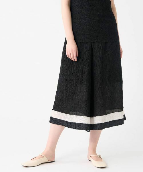 LANVIN COLLECTION / ランバン コレクション その他パンツ | 刺繍プリーツワイドパンツ | 詳細1