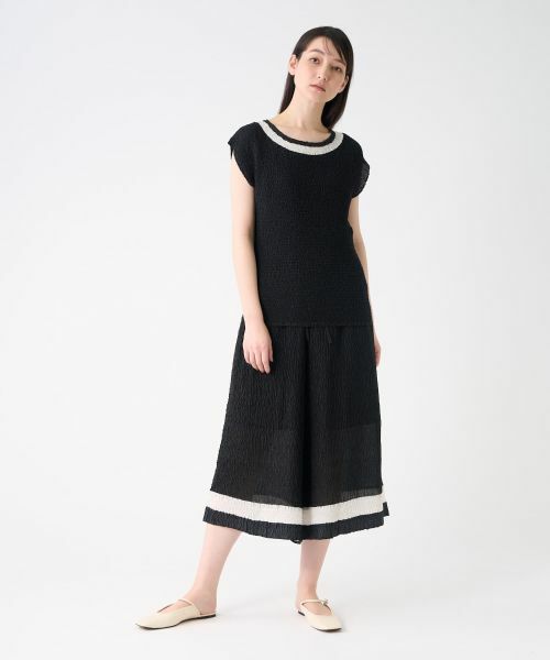 LANVIN COLLECTION / ランバン コレクション その他パンツ | 刺繍プリーツワイドパンツ | 詳細2