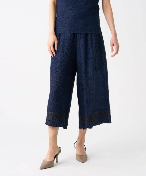 LANVIN COLLECTION / ランバン コレクション その他パンツ | 刺繍プリーツワイドパンツ | 詳細8