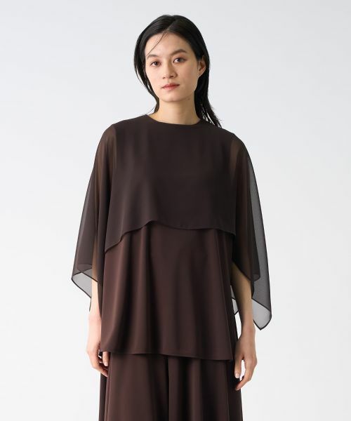 LANVIN COLLECTION / ランバン コレクション カットソー | シフォンケープカットソー | 詳細11