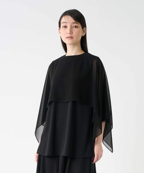 LANVIN COLLECTION / ランバン コレクション カットソー | シフォンケープカットソー | 詳細14