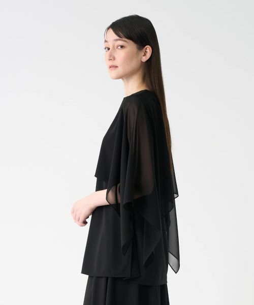 LANVIN COLLECTION / ランバン コレクション カットソー | シフォンケープカットソー | 詳細15