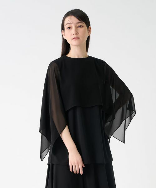 LANVIN COLLECTION / ランバン コレクション カットソー | シフォンケープカットソー | 詳細18