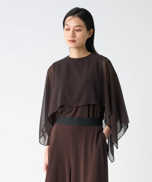 LANVIN COLLECTION / ランバン コレクション カットソー | シフォンケープカットソー | 詳細6