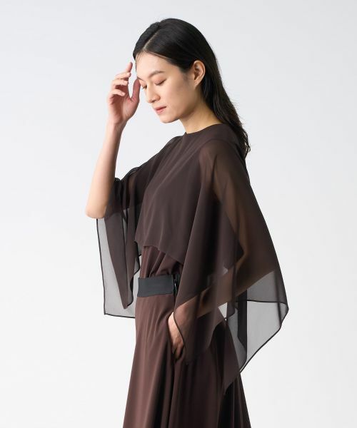 LANVIN COLLECTION / ランバン コレクション カットソー | シフォンケープカットソー | 詳細7