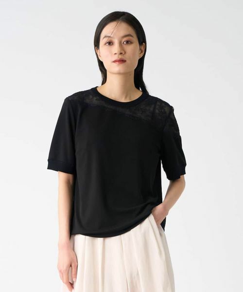 LANVIN COLLECTION / ランバン コレクション カットソー | トリアセテートドライポンチカットソー | 詳細1