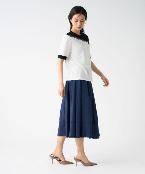 LANVIN COLLECTION / ランバン コレクション カットソー | トリアセテートドライポンチカットソー | 詳細13