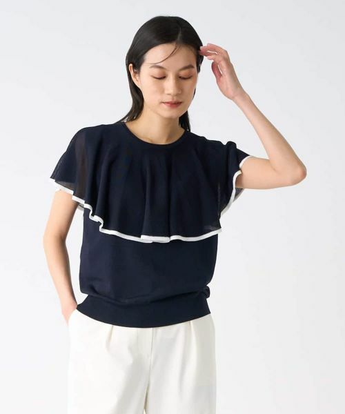 LANVIN COLLECTION / ランバン コレクション ニット・セーター | ドレープデザインニット | 詳細1