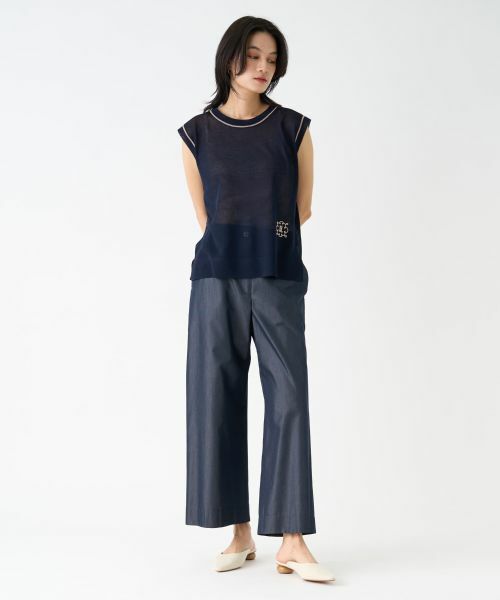 LANVIN COLLECTION / ランバン コレクション ニット・セーター | ノースリーブシアーニット | 詳細1