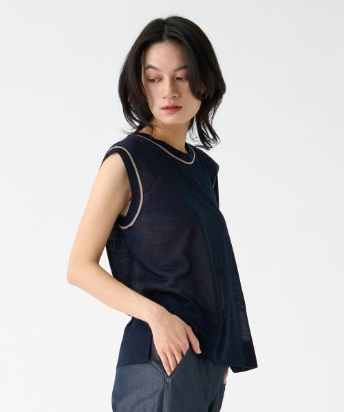 LANVIN COLLECTION / ランバン コレクション ニット・セーター | ノースリーブシアーニット | 詳細6