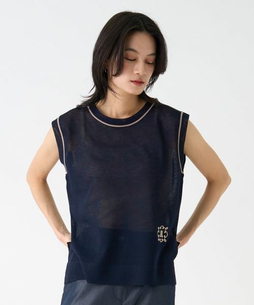 LANVIN COLLECTION / ランバン コレクション ニット・セーター | ノースリーブシアーニット | 詳細7