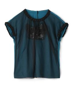 LANVIN COLLECTION / ランバン コレクション ニット・セーター | フラワーモチーフチュールニット