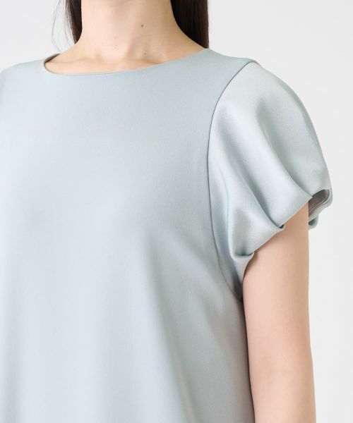 LANVIN COLLECTION / ランバン コレクション ドレス | バックサテンジョーゼットワンピース | 詳細12