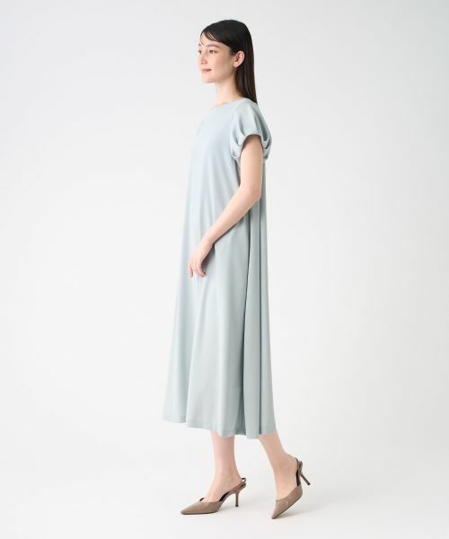 LANVIN COLLECTION / ランバン コレクション ドレス | バックサテンジョーゼットワンピース | 詳細6