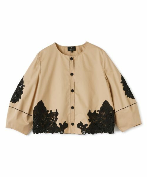 LANVIN COLLECTION/ランバン コレクション コットンブロードブラウス キャメル 40 LANVIN COLLECTION/ランバン コレクション コットンブロードブラウス キャメル 40