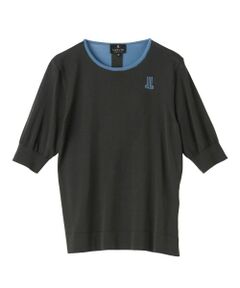 ランバン LANVIN ファーコサージュ ノースリーブニット セーター S ブラック 黒 RW-TO630M-MA13-MA17 国内正規 レディース ランバン LANVIN ファーコサージュ ノースリーブニット セーター
